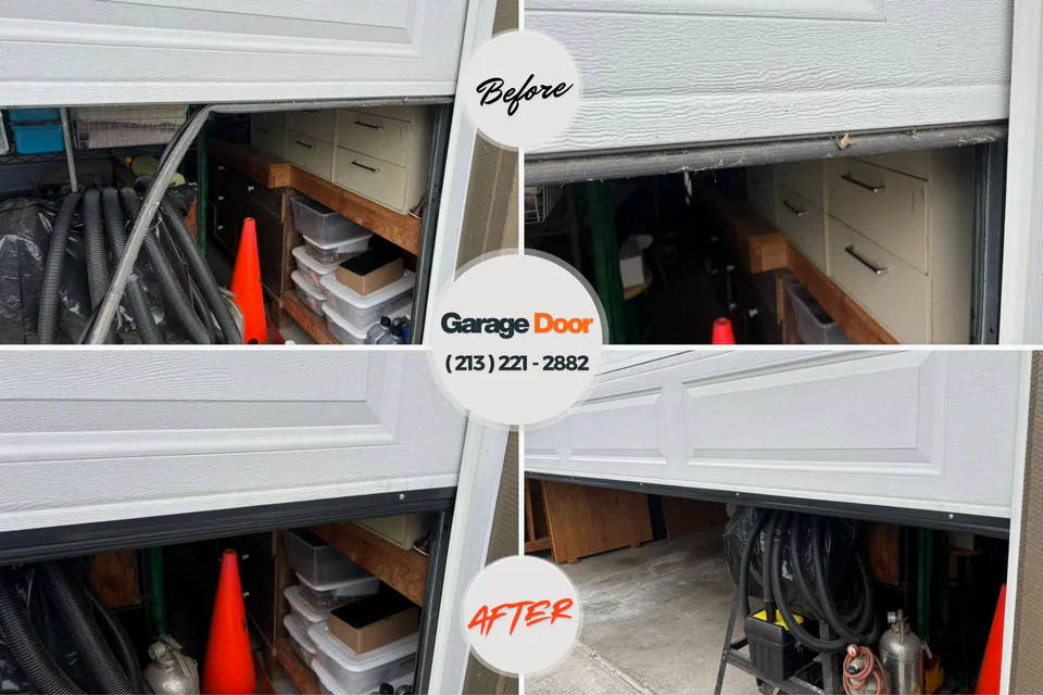 Before and after: garage door repair Souderton, PA